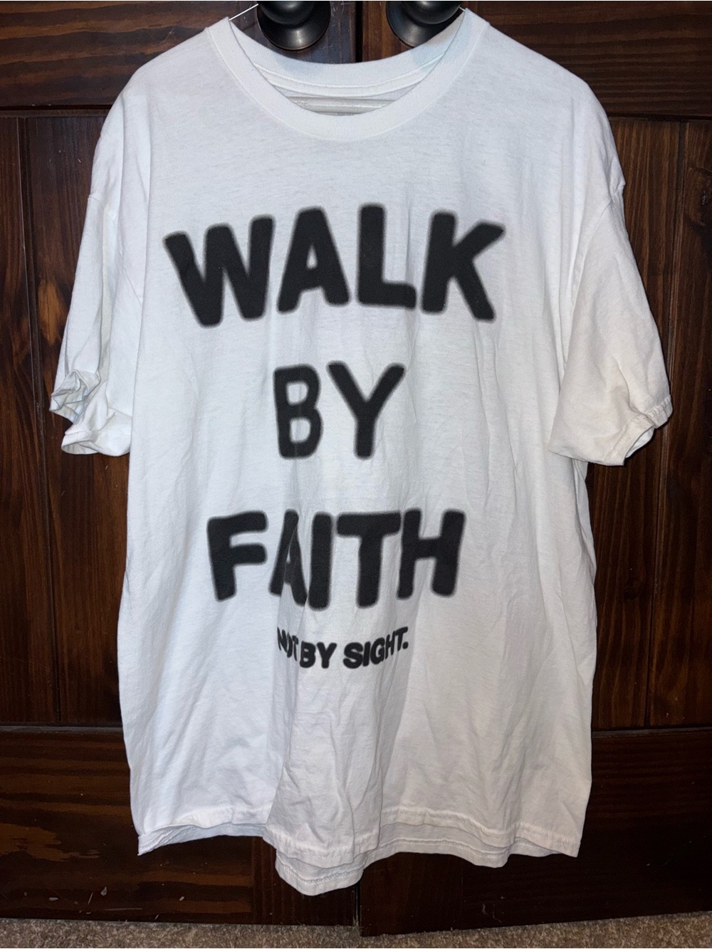 Men's White 'Walk By Faith' Graphic Tee